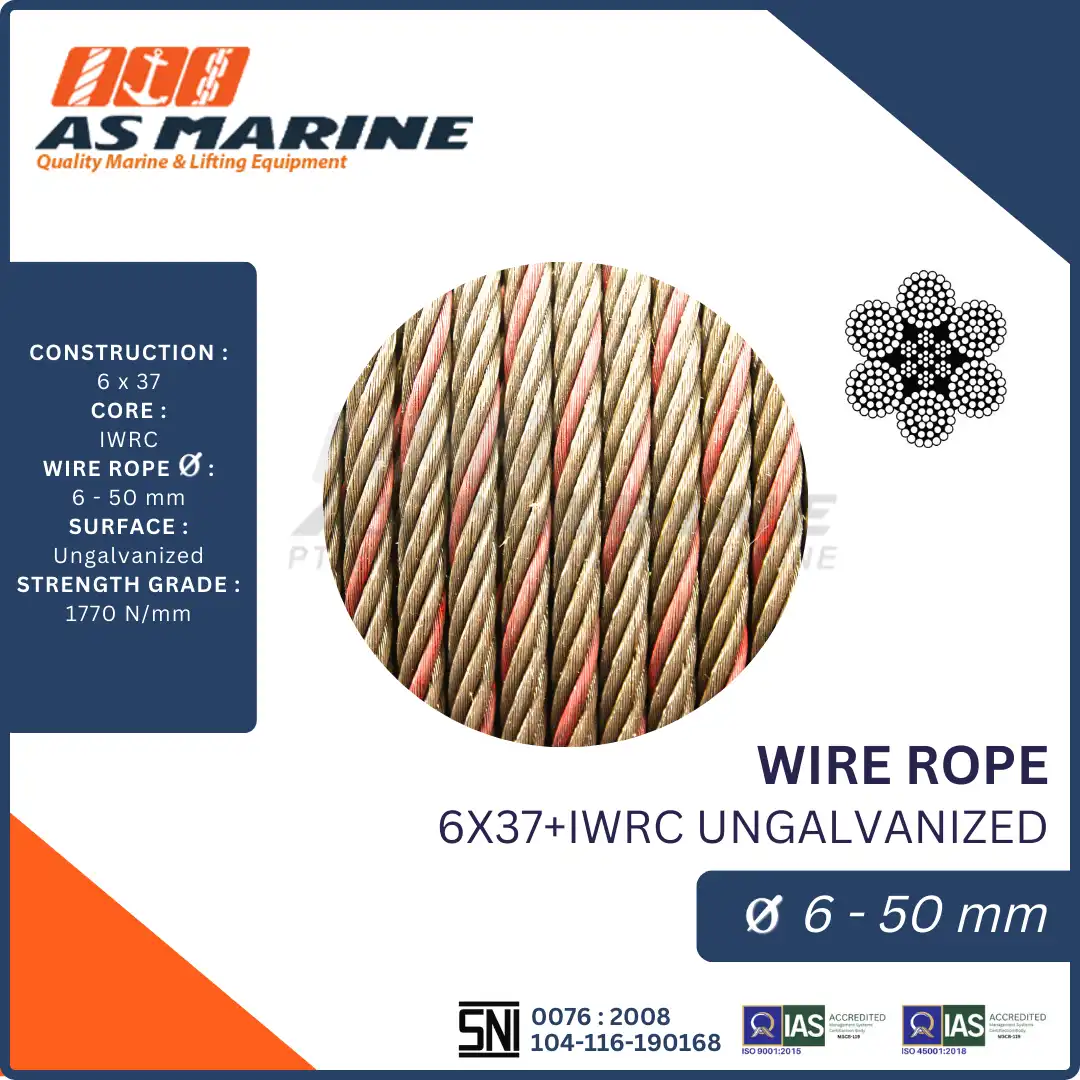 TopStrand - Wire Rope 6x37 IWRC Unglavanized 10 mm